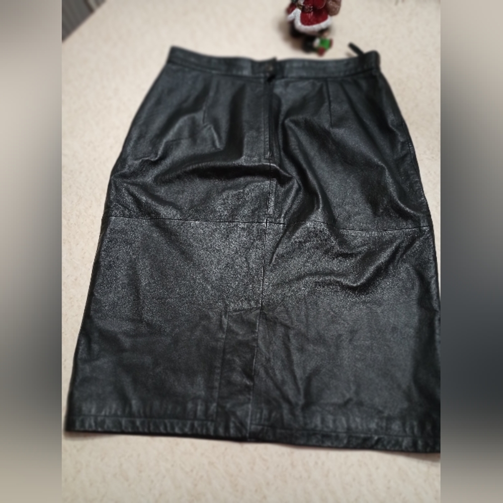 Black Midi Pencil Skirt for Work